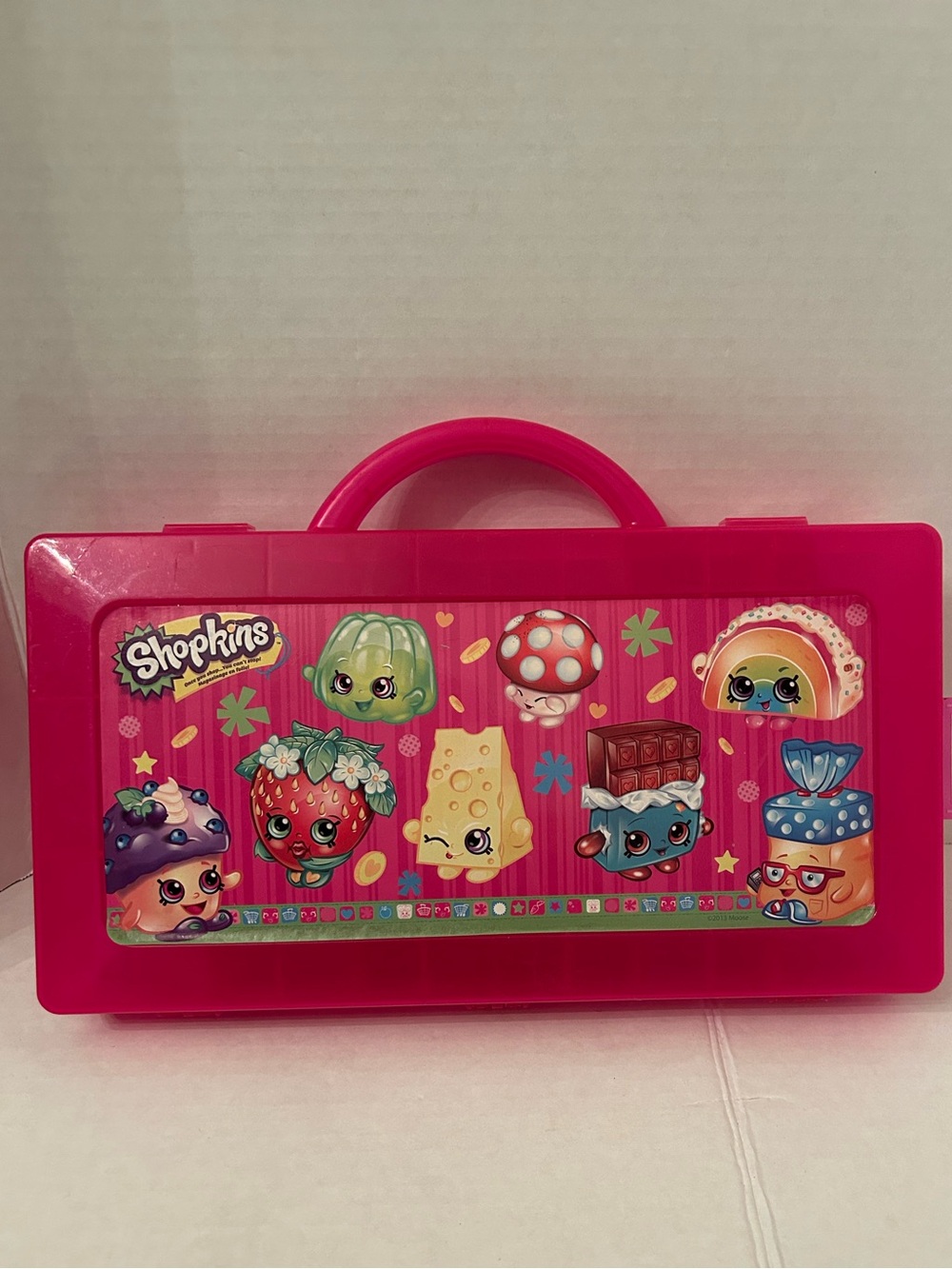 Shopkins Pink Character Carry Case with Colorful Graphics